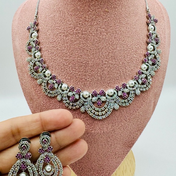 Pearl & Cubic Zirconia Fusion Design - Picture 2 of 3